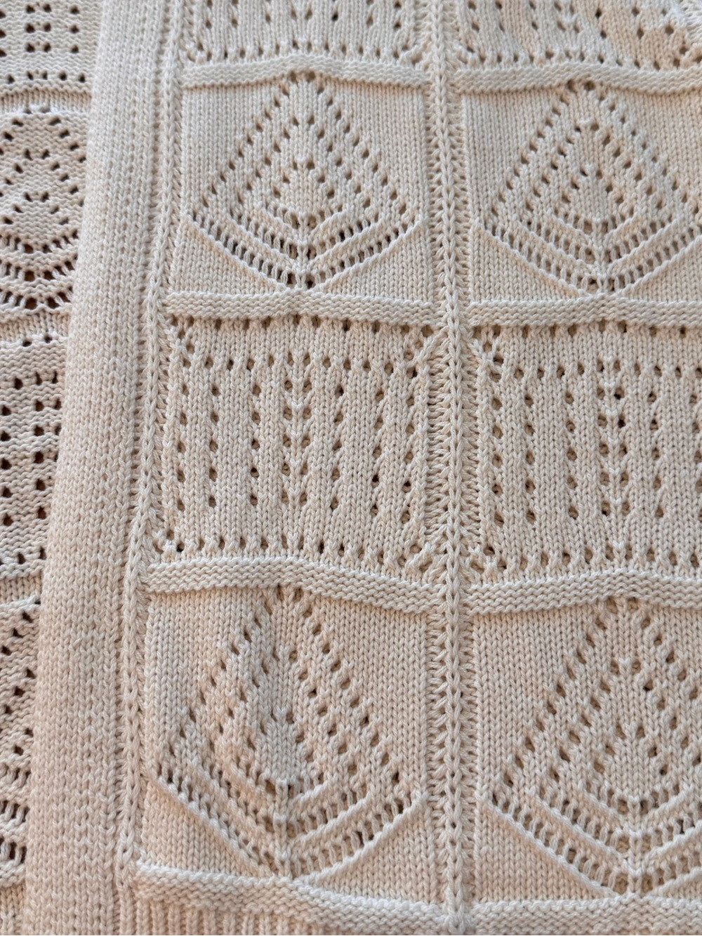 NWT Lucky Brand Pointelle Cardigan Women’s Small Open Front Crocheted Off White - Picture 3 of 12